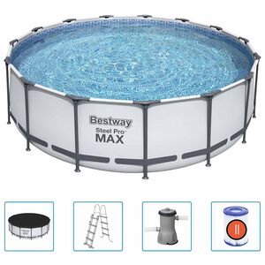 Bestway Baz&eacute;n Steel Pro MAX s př&iacute;slu&scaron;enstv&iacute;m kulat&yacute; 457 x 122 cm
