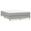 vidaXL Box spring postel s matrac&iacute; světle &scaron;ed&aacute; 140 x 200 cm textil
