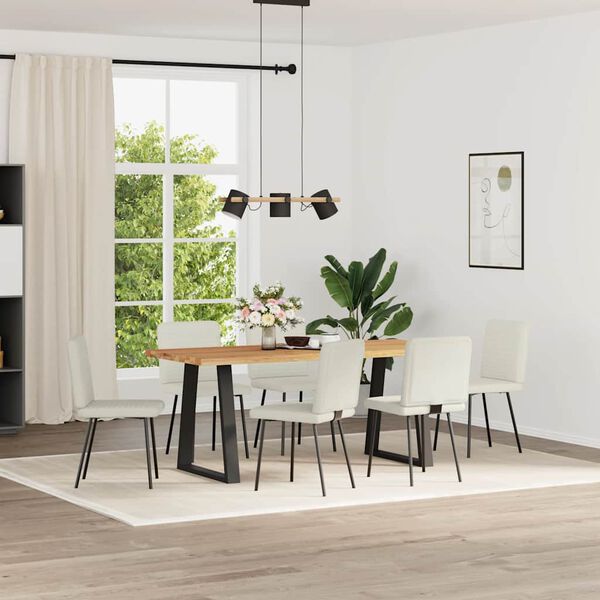 vidaXL J&iacute;deln&iacute; židle 6 ks kr&eacute;mov&eacute; samet