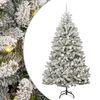 vidaXL Uměl&yacute; v&aacute;nočn&iacute; stromeček 210 cm 300 LED Tepl&aacute; b&iacute;l&aacute; PVC a ocel