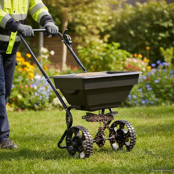 vidaXL Rozmetadlo Čern&yacute; 82 x 46 x 75 cm PVC a ocel