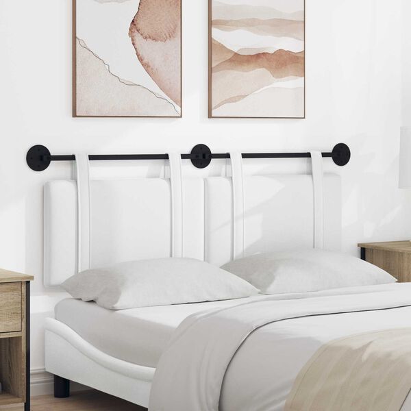 vidaXL Z&aacute;věsn&aacute; čeln&iacute; deska N&aacute;stěnn&yacute; B&iacute;l&yacute; 130 x 55 x 5 cm textil