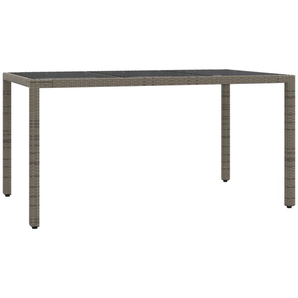 vidaXL 7dílný zahradní jídelní set s poduškami šedý polyratan