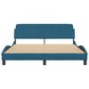 vidaXL R&aacute;m postele s čelem Dover modr&yacute; 160 x 200 cm samet