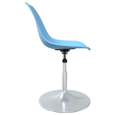 vidaXL Otočné jídelní židle 4 ks modré PP