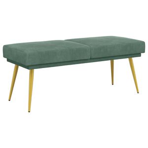 vidaXL Dvou&uacute;rovňov&aacute; lavice Mořsk&aacute; zelen&aacute; 120 x 45 x 46 cm Samet