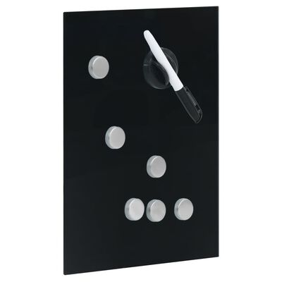vidaXL Schránka na klíče s magnetickou deskou černá 30 x 20 x 5,5 cm