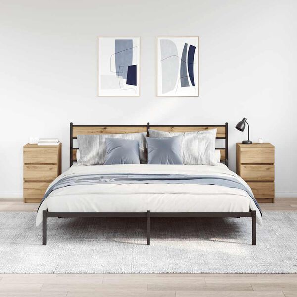 vidaXL Nočn&iacute; skř&iacute;ňky se 3 z&aacute;suvkami 2 ks Dub Artisan 39x35x65 cm