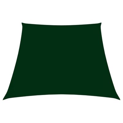 vidaXL Stínicí plachta oxfordská látka lichoběžník 3/5x4m tmavě zelená