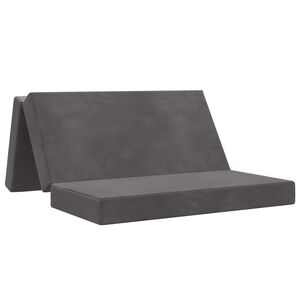 vidaXL Skl&aacute;dac&iacute; pohovka postel 120 x 67 x 45 cm Tmavě &scaron;ed&aacute;