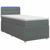 vidaXL Postel boxspring s matrac&iacute; s čelo Tmavě &scaron;ed&aacute; 90 x 190 cm Textil