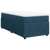 vidaXL Box spring postel s matrac&iacute; tmavě modr&aacute; 80 x 200 cm samet