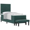 vidaXL Postel s boxspringem s čelo Tmavě zelen&aacute; 200 x 80 cm samet