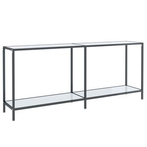 vidaXL Konzolov&yacute; stolek b&iacute;l&yacute; 180 x 35 x 75,5 cm tvrzen&eacute; sklo