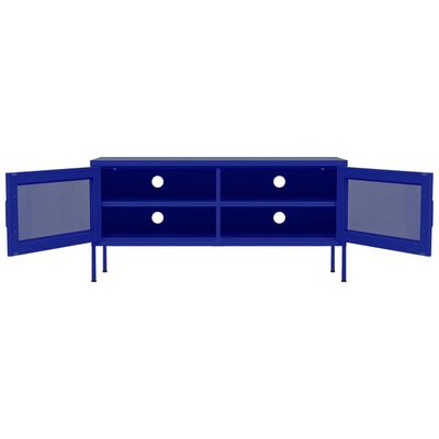vidaXL TV skříňka námořnicky modrá 105 x 35 x 50 cm ocel