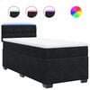 vidaXL Box spring postel s matrac&iacute; čern&aacute; 80 x 200 cm samet