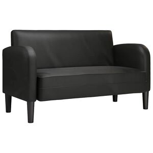 vidaXL Loveseat Sofa čern&aacute; 110 cm uměl&aacute; kůže