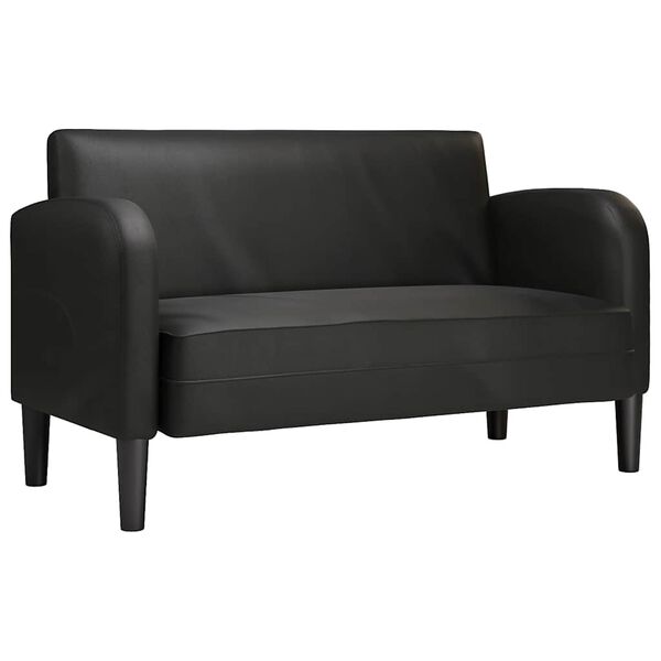 vidaXL Loveseat Sofa čern&aacute; 110 cm uměl&aacute; kůže