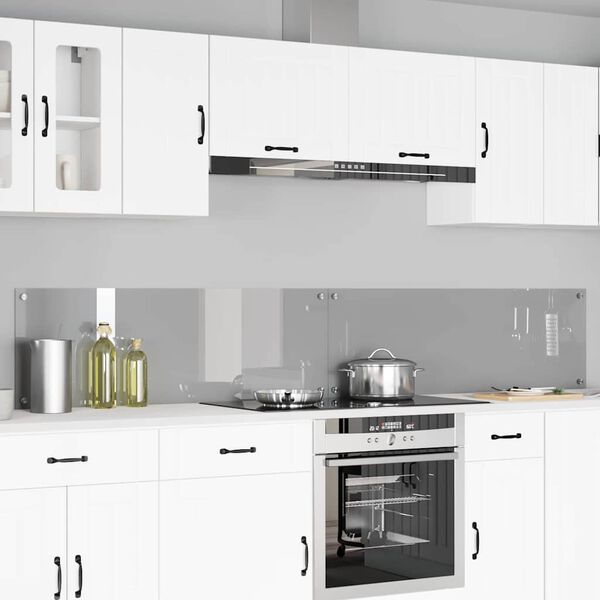 vidaXL Kuchyňsk&yacute; obklad 2 pcs Světle &scaron;ed&aacute; 120 x 40 cm tvrzen&eacute; sklo