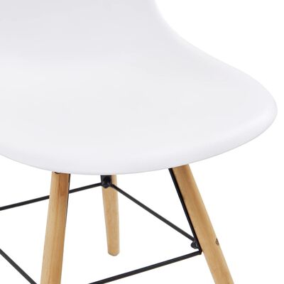 vidaXL Jídelní židle 2 ks bílé plast