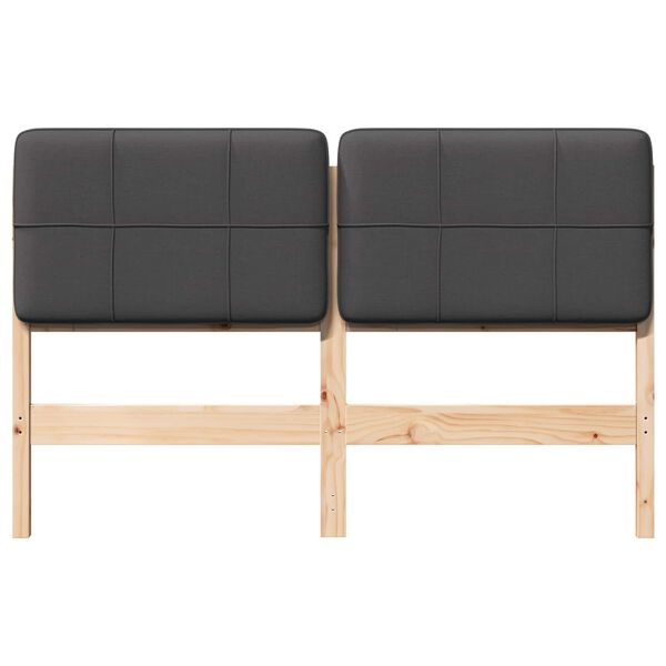 vidaXL Čalouněn&eacute; čelo postele s čelo Hněd&aacute; a tmavě &scaron;ed&aacute; 135 cm