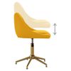 vidaXL Otočn&aacute; j&iacute;deln&iacute; židle hořčicově žlut&aacute; samet