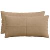 vidaXL Povlak na pol&scaron;t&aacute;ř 2 pcs ALMELO Hněd&aacute; 40 x 70 cm man&scaron;estr