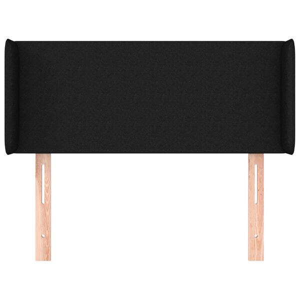 vidaXL Čelo postele typu u&scaron;&aacute;k čern&eacute; 93x16x78/88 cm textil