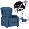 vidaXL Elektrick&eacute; mas&aacute;žn&iacute; křeslo modr&eacute; textil