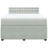 vidaXL Box spring postel s matrac&iacute; světle &scaron;ed&aacute; 140x190 cm samet