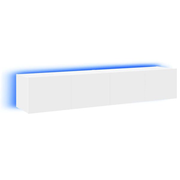 vidaXL N&aacute;stěnn&eacute; TV skř&iacute;ňky s LED osvětlen&iacute;m 2 ks b&iacute;l&eacute; 80 x 35 x 31 cm