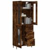 vidaXL Skř&iacute;ň highboard kouřov&yacute; dub 69,5 x 34 x 180 cm kompozitn&iacute; dřevo