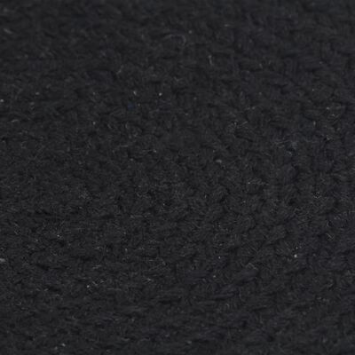 vidaXL Prostírání 4 ks černé 38 cm kulaté bavlna