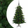 vidaXL Uměl&yacute; v&aacute;nočn&iacute; stromek s baňkami 120 cm 150 LED Tepl&aacute; b&iacute;l&aacute;