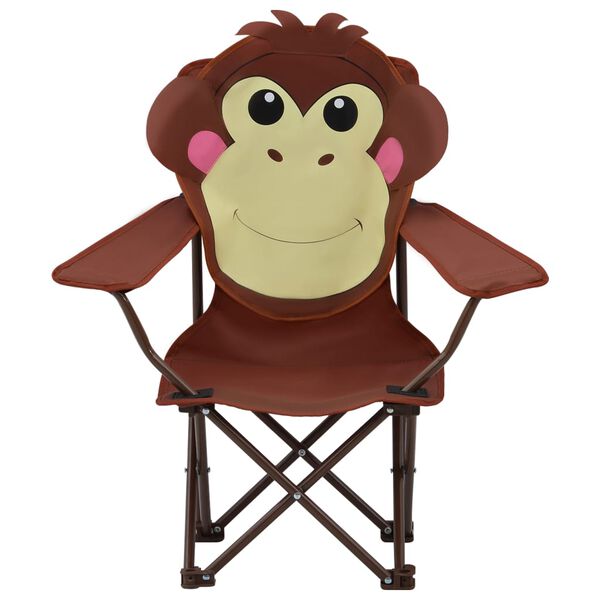 vidaXL Dětsk&eacute; zahradn&iacute; židle 2 ks hněd&eacute; textil