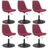 vidaXL Otočn&eacute; j&iacute;deln&iacute; židle 6 ks v&iacute;nov&eacute; samet