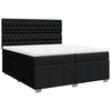 vidaXL Box spring postel s matrac&iacute; čern&aacute; 200x200 cm textil