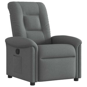 vidaXL Polohovac&iacute; křeslo tmavě &scaron;ed&eacute; textil