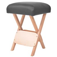 vidaXL Skládací masážní stolička s 12 cm silným sedákem černá