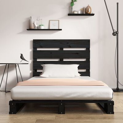 vidaXL Rám postele černý 75 x 190 cm masivní borovice Small Single