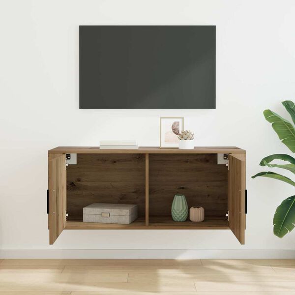 vidaXL N&aacute;stěnn&yacute; TV kabinet N&aacute;stěnn&yacute; Artisanov&yacute; dub 100 x 34,5 x 40 cm
