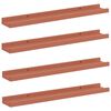 vidaXL N&aacute;stěnn&aacute; polička 4 ks Červen&aacute; 60 x 9 x 3 cm Kompozitn&iacute; dřevo