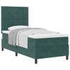 vidaXL Postel s boxspringem s čelo Tmavě zelen&aacute; 90 x 190 cm samet
