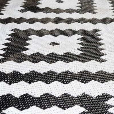 Bo-Camp Venkovní koberec Chill mat Lewisham 2,7 x 2 m L černý a bílý