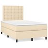 vidaXL Box spring postel s matrac&iacute; kr&eacute;mov&aacute; 120x200 cm textil