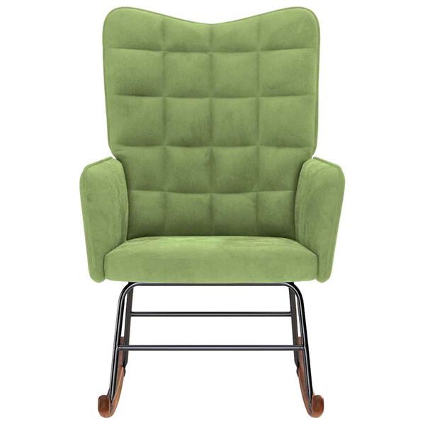 vidaXL Houpac&iacute; židle světle zelen&aacute; samet