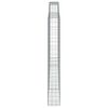 vidaXL Klenuté gabionové koše 2 ks 400x30x220/240cm pozinkované železo