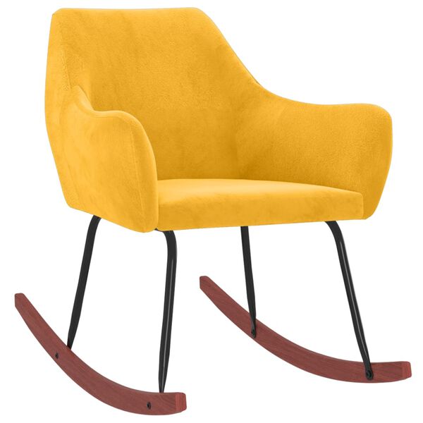 vidaXL Houpac&iacute; křeslo žlut&eacute; samet