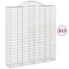vidaXL Klenut&eacute; gabionov&eacute; ko&scaron;e 13ks 200x50x220/240cm pozinkovan&eacute; železo