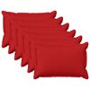 vidaXL Povlak na pol&scaron;t&aacute;ř 6 pcs HOUTEN Červen&aacute; 40 x 60 cm Fale&scaron;n&yacute; len